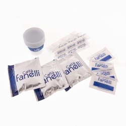 Kit Fanelli Cialde - 150 cialde - 150 bs. zucchero - 150 palettine - 150 bicchieri